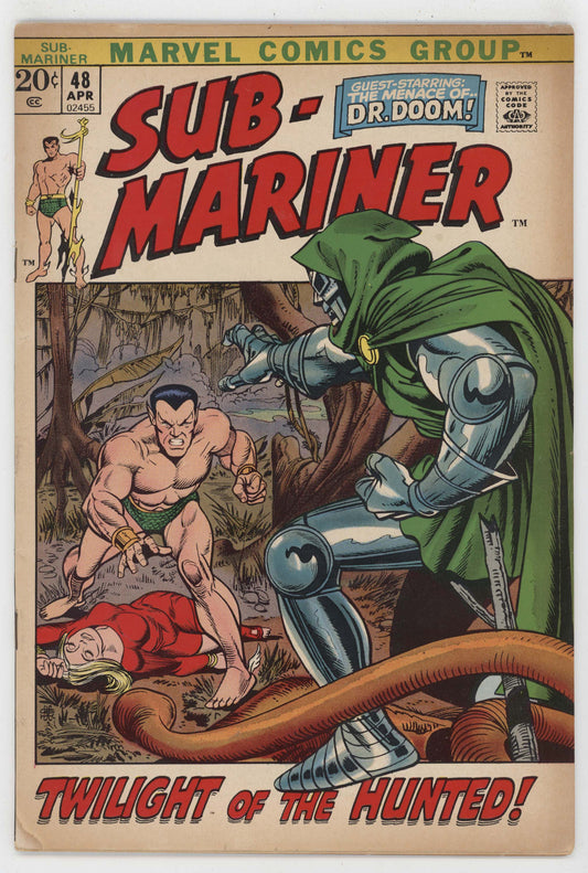 Sub-Mariner 48 Marvel 1972 VG FN Gil Kane Gerry Conway Namor Dr Doom