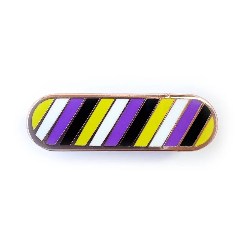 Pride Pals Flag Enamel Pin - Nonbinary