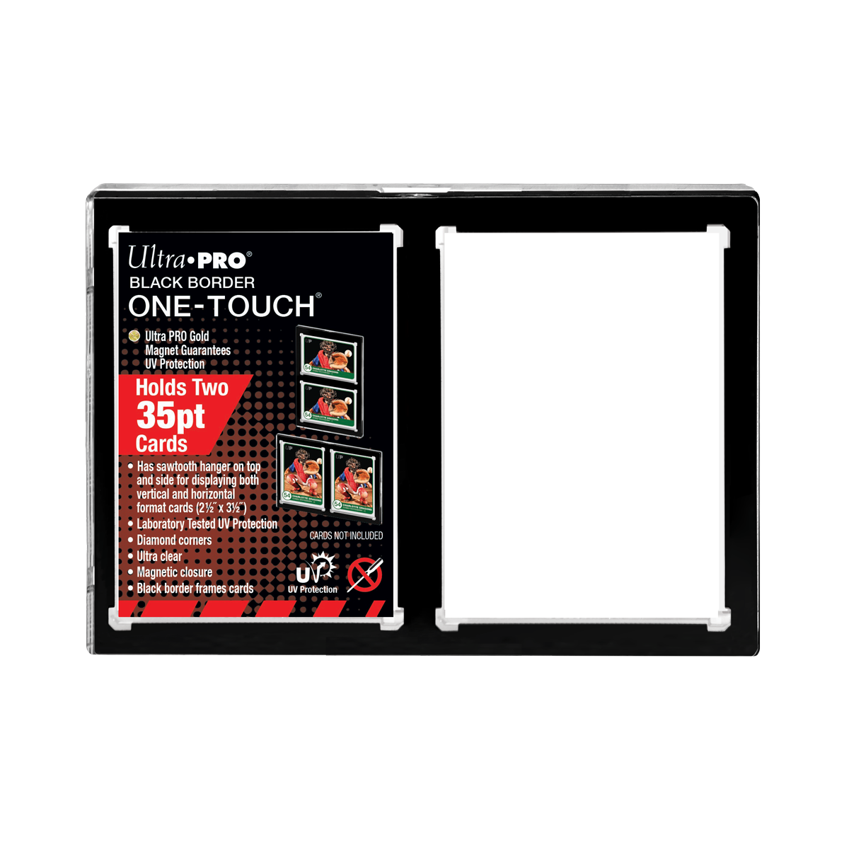 Ultra PRO: UV One-Touch Magnetic Holder - 35pt (2-Card Black Border)