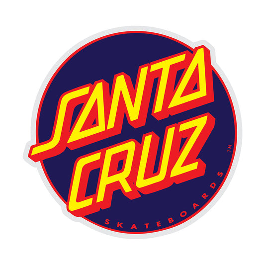 Santa Cruz Skateboards Navy / Red Dot Logo Sticker