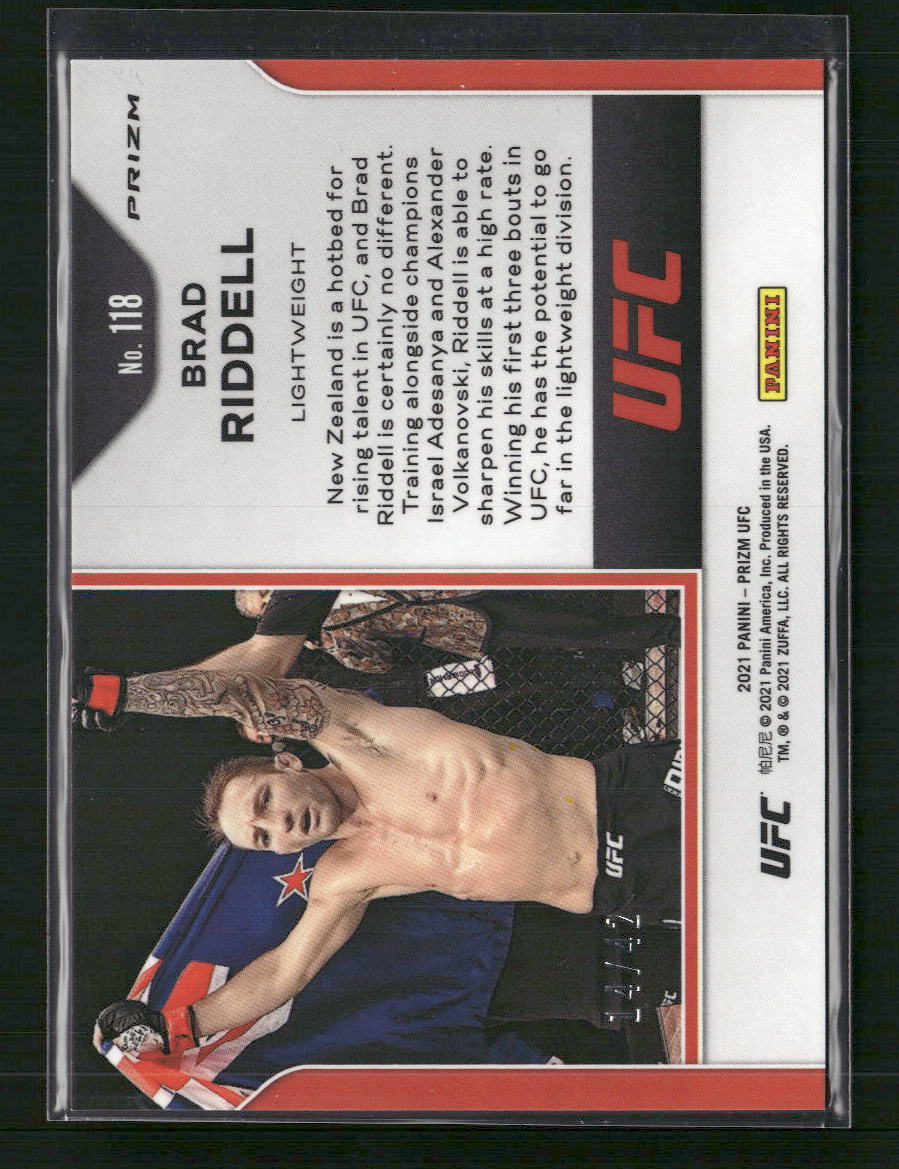 Brad Riddell 2021 Panini Prizm UFC #118 Pink Pulsar Prizms #/42