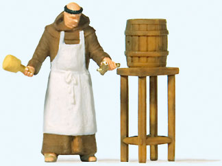 Preiser 28218 HO Scale Friar Tapping Beer - Individual Figure