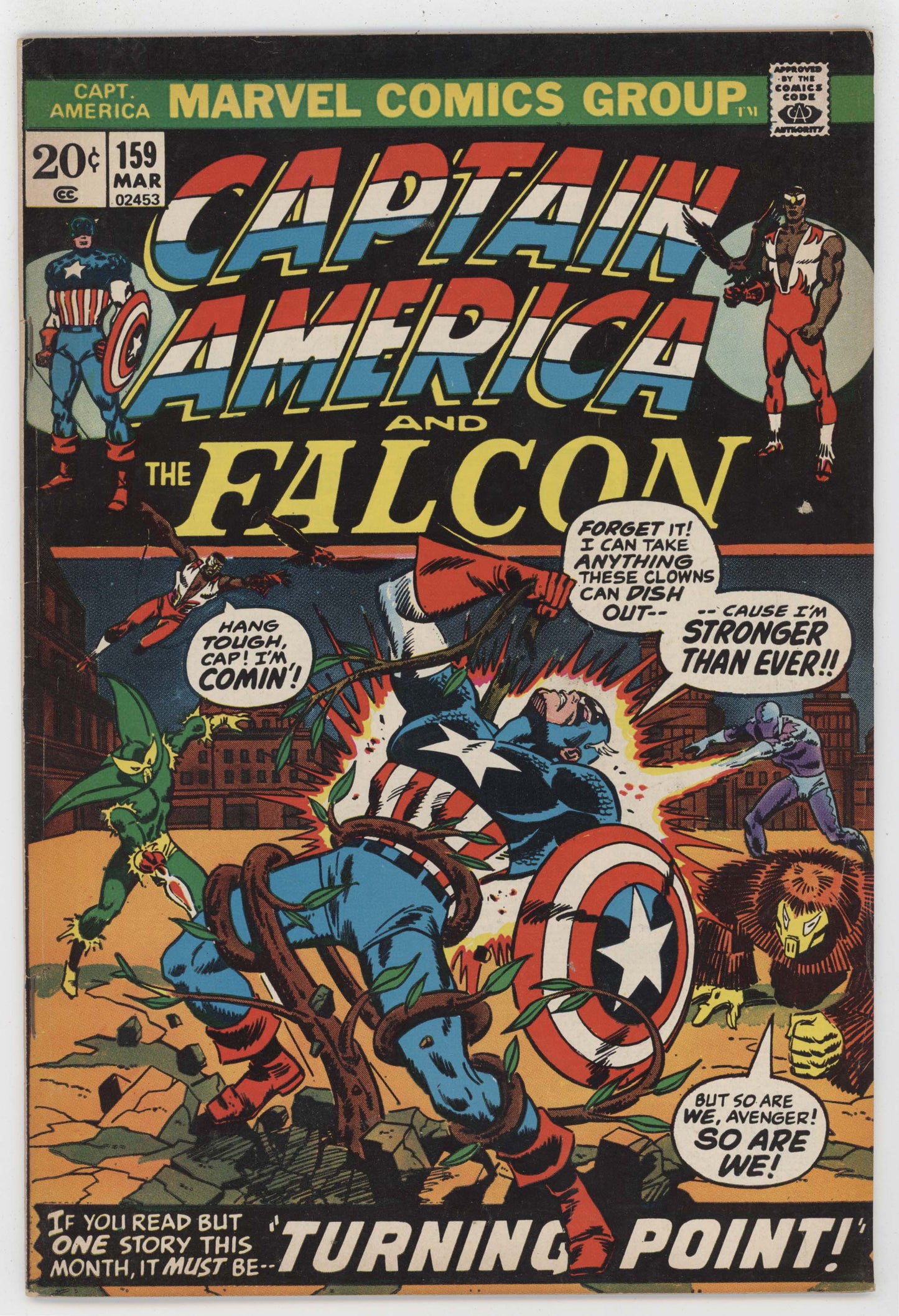 Captain America 159 Marvel 1973 VG FN Gil Kane Falcon Batroc Nick Fury