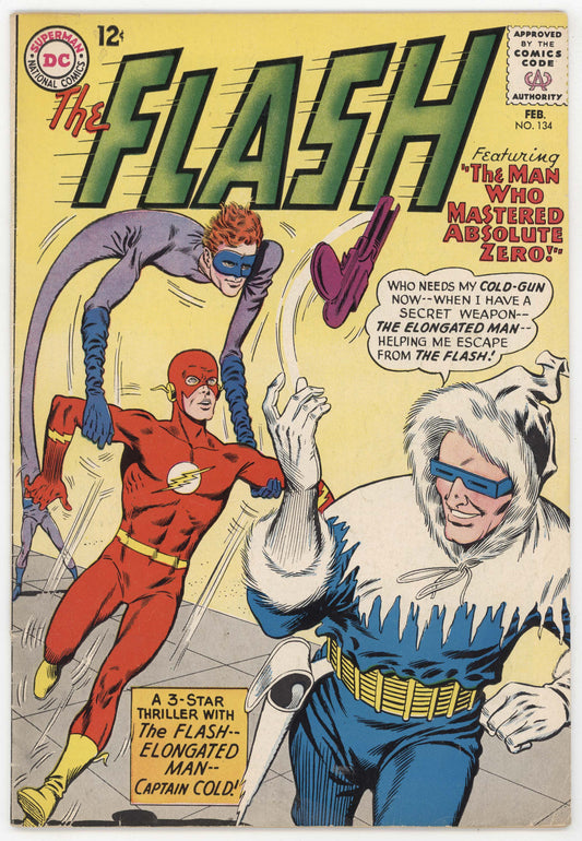 Flash 134 DC 1963 VG FN Captain Cold Elongated Man Carmine Infantino