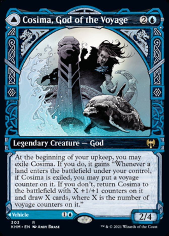 Cosima, God of the Voyage // The Omenkeel (KHM-303) - Kaldheim: (Showcase)
