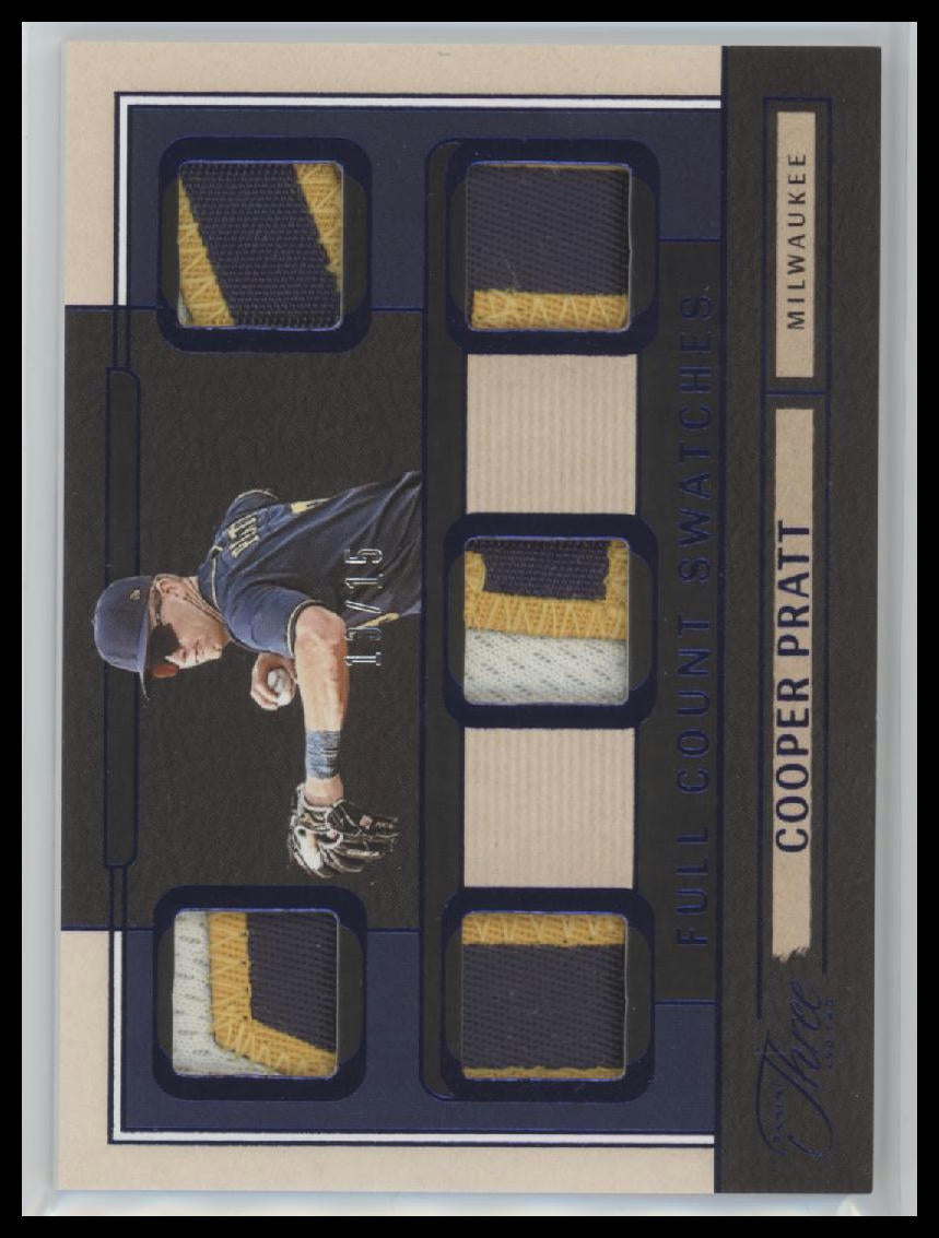 2025 Panini Three and Two Full Count Swatches Blue Cooper Pratt #/15 #FCS-CP