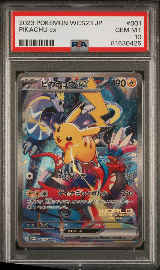2023 Japanese Wcs23-World Championships Yokohama Deck:Pikachu Ex 10 PSA #001