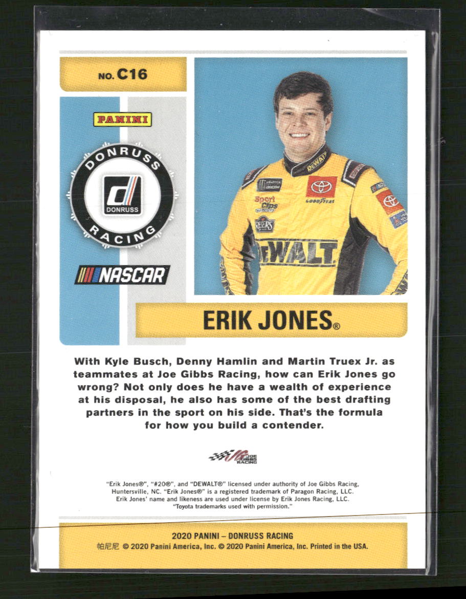 2020 Donruss Contenders Ticket Xplosion Erik Jones #/10 #C16