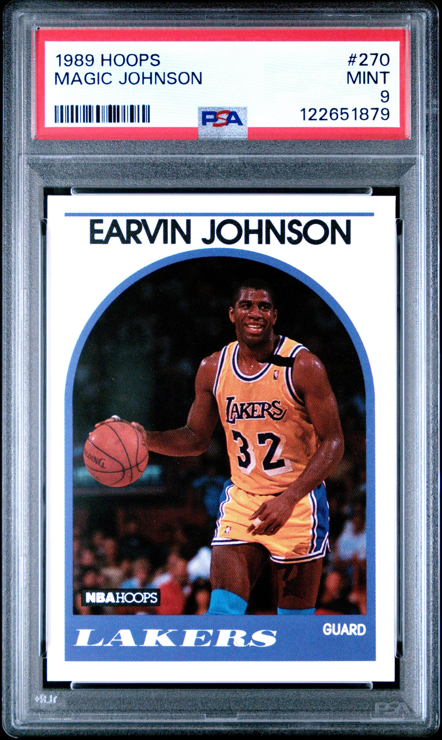 Graded 1989-90 Hoops Earvin Johnson #270 Basketball Card PSA 9 Mint