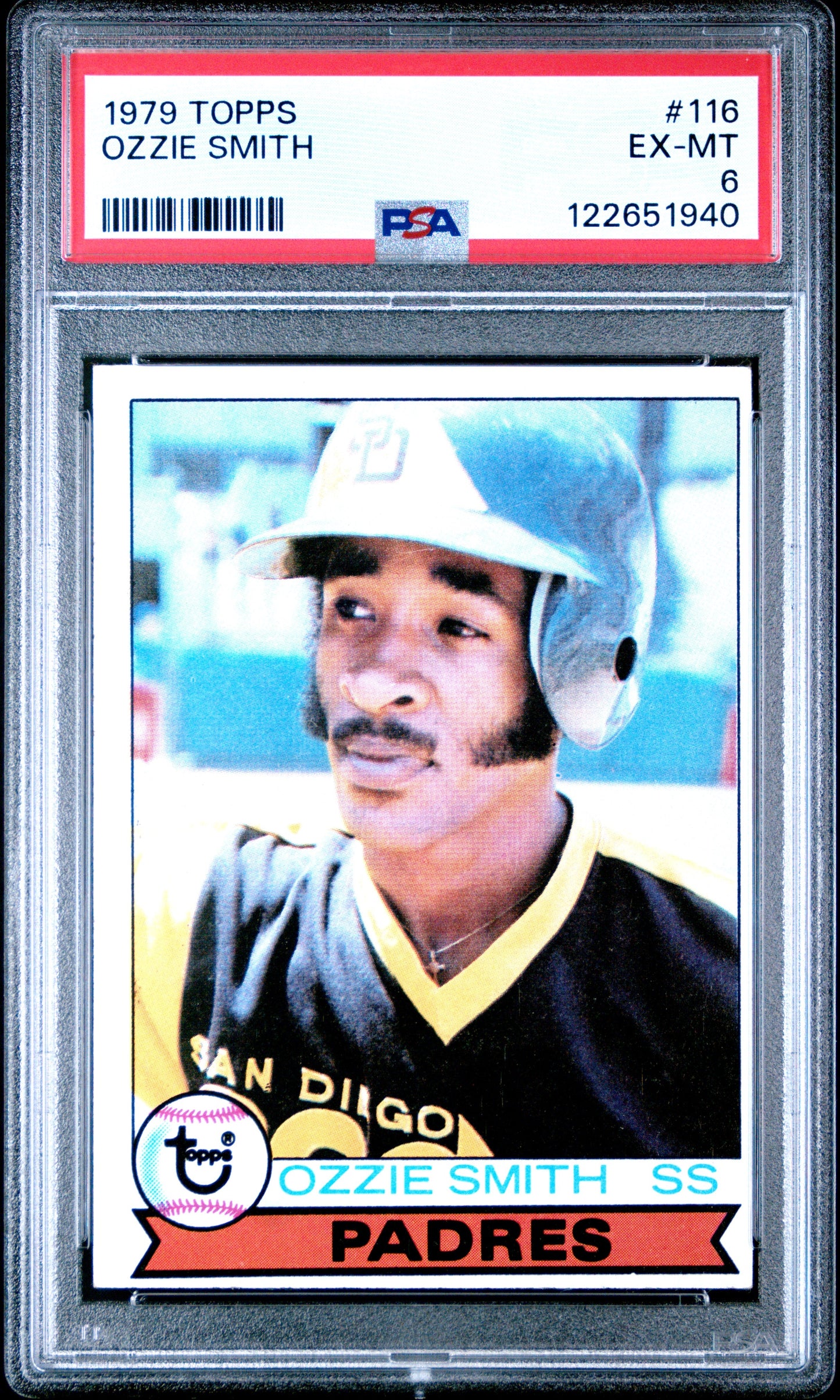Graded 1979 Topps Ozzie Smith #116 Rookie RC Baseball Card PSA 6 Excellent