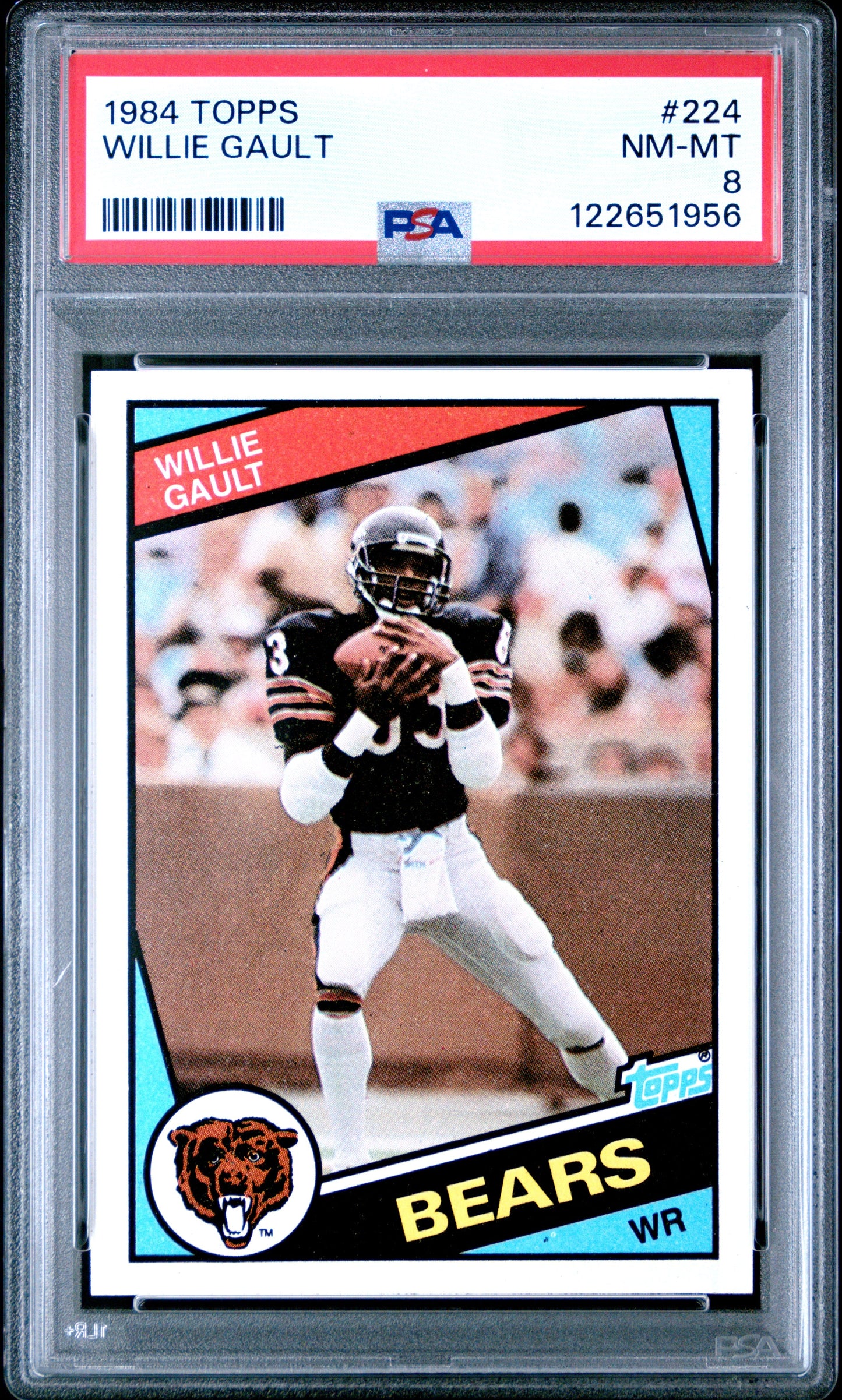 Graded 1984 Topps Willie Gault #224 Rookie RC Football Card PSA 8 Near Mint