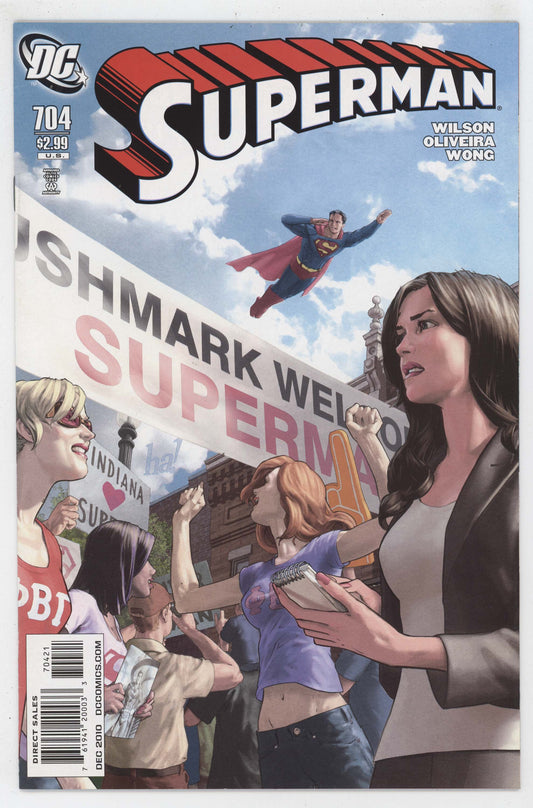 Superman 704 DC 2010 NM- 9.2 1:10 Gene Ha Variant Lois Lane