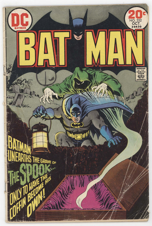Batman 252 DC 1973 VG Nick Cardy Graveyard Coffin Spook