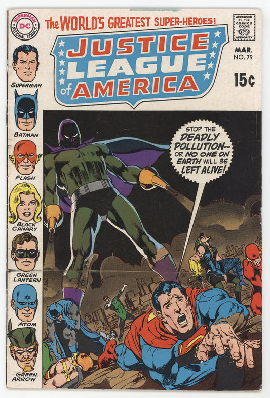 Justice League Of America 79 DC 1970 FN VF Superman Batman Flash Green Lantern Neal Adams