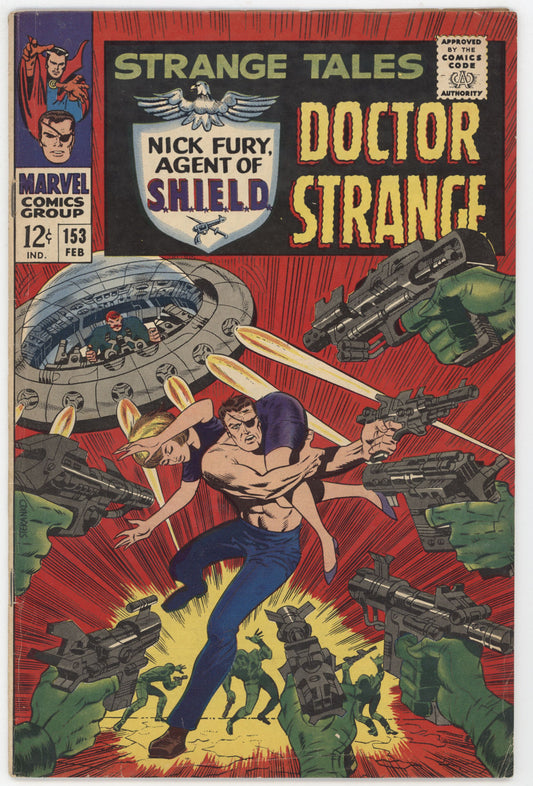 Strange Tales 153 Marvel 1967 FN Doctor Strange Nick Fury Jim Steranko Jack Kirby