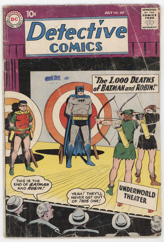 Batman Detective Comics 269 DC 1959 GD VG Curt Swan 1000 Deaths Robin Target Arrow