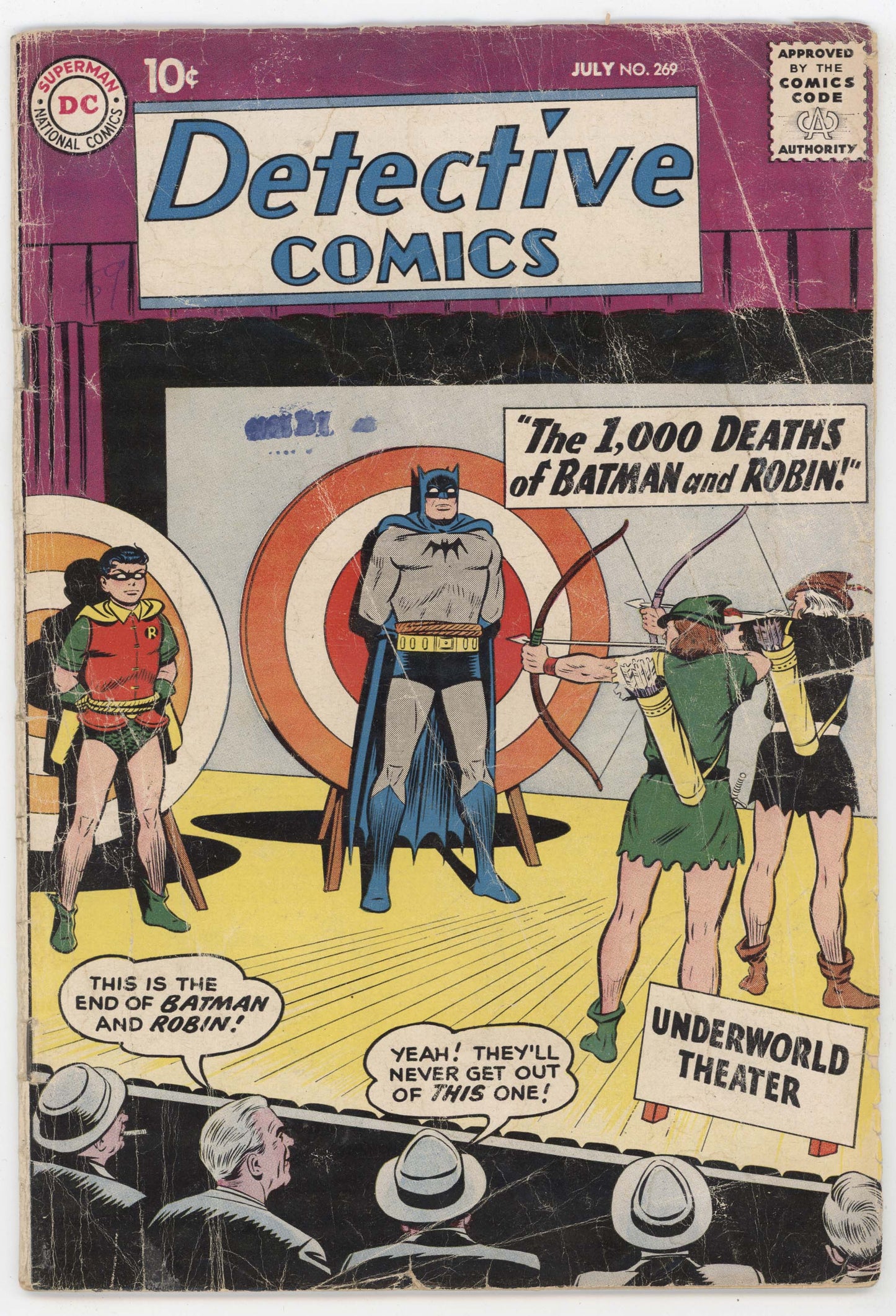 Batman Detective Comics 269 DC 1959 GD VG Curt Swan 1000 Deaths Robin Target Arrow