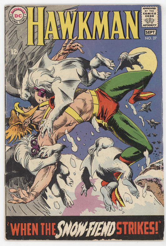 Hawkman 27 DC 1968 VG Joe Kubert Hawkgirl Final Issue