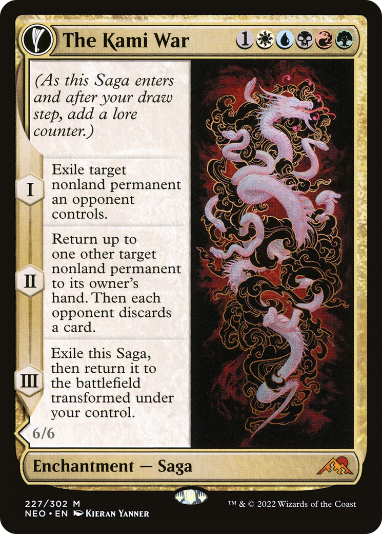 The Kami War // O-Kagachi Made Manifest (NEO-227) - Kamigawa: Neon Dynasty: (fandfc, enchantment)