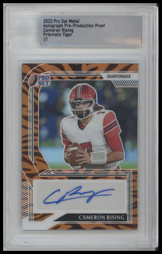 Cameron Rising 2022 Pro Set Metal Autographs Prismatic Tiger