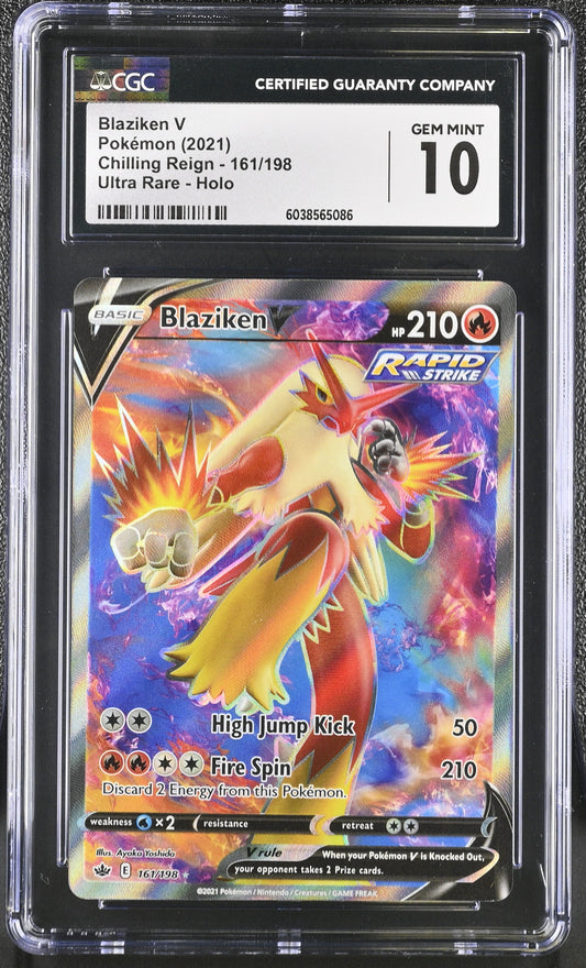 2021 Chilling Reign Blaziken V 10 CGC #161/198
