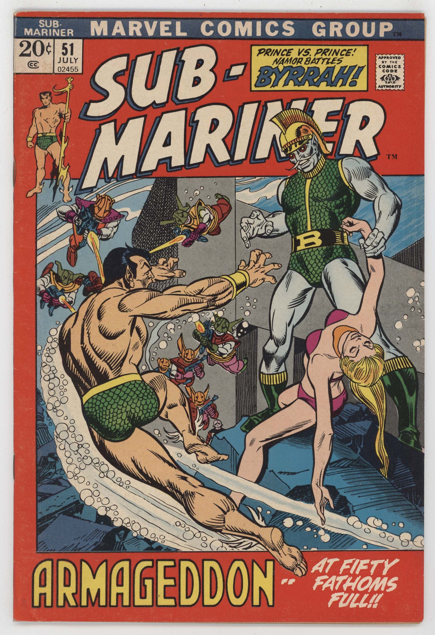 Sub-Mariner 51 Marvel 1972 VG FN Gil Kane Bill Everett Namor Namorita Bikini GGA