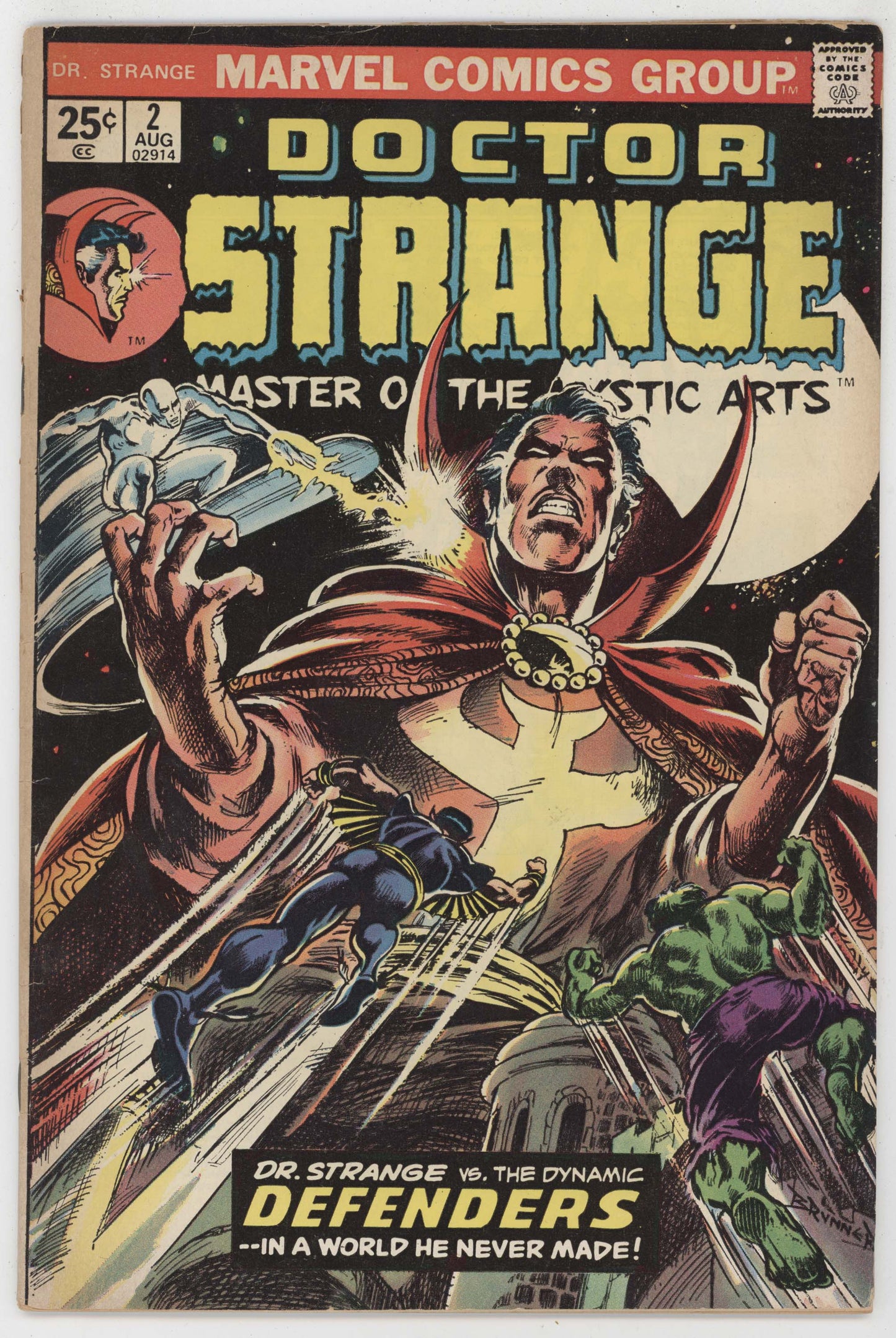 Doctor Strange 2 Marvel 1974 VG Defenders Spider-Man Hulk Silver Surfer