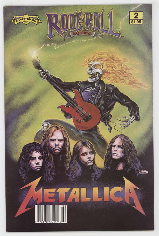 Rock N Roll Comics 2 Revolutionary 1989 NM- 9.2 2nd Print Metallica Biography