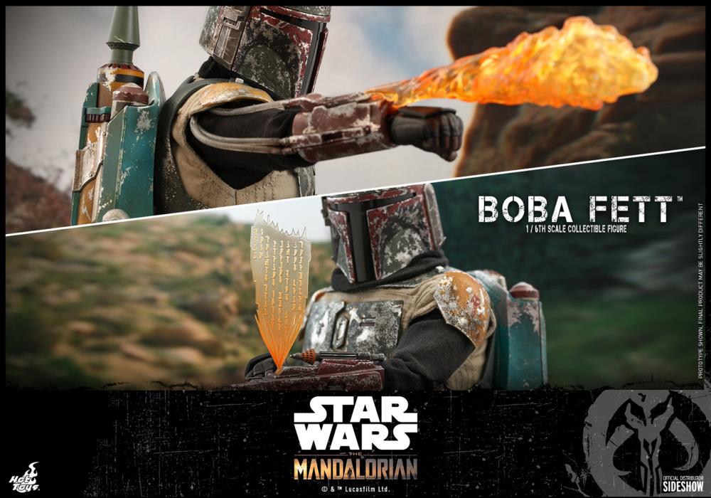 Star Wars Boba Fett Mandalorian Hot Toys 1:6 Action Figure Disney Sideshow NIB