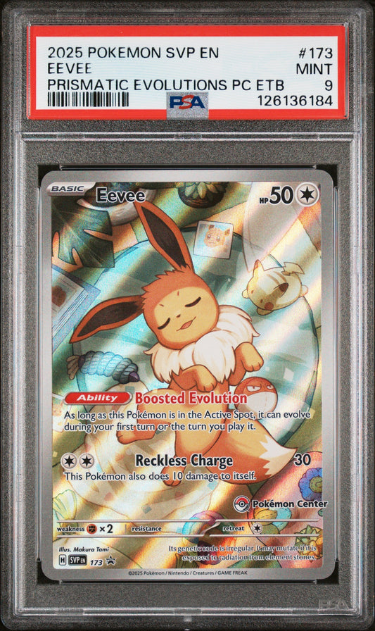 2025 Pokemon Black Star Promo Eevee 9 PSA #173
