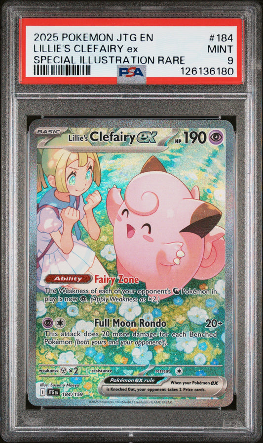 2025 Pokemon Journey Together SIR Lillie'S Clefairy Ex 9 PSA #184