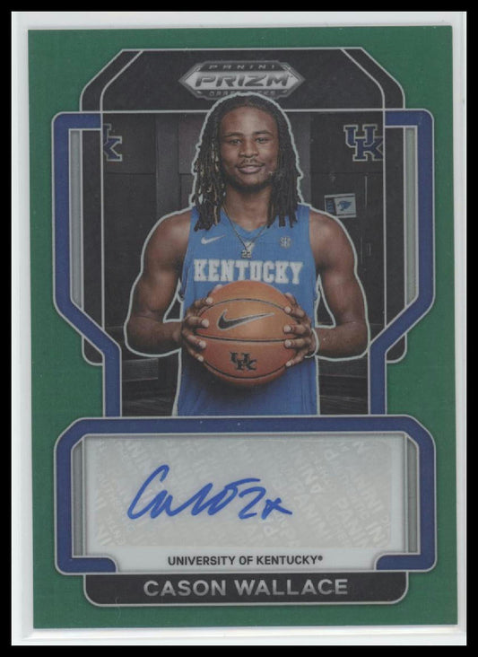 2022 Panini Prizm Draft Picks Prizms Green Cason Wallace Auto #FS-CWA