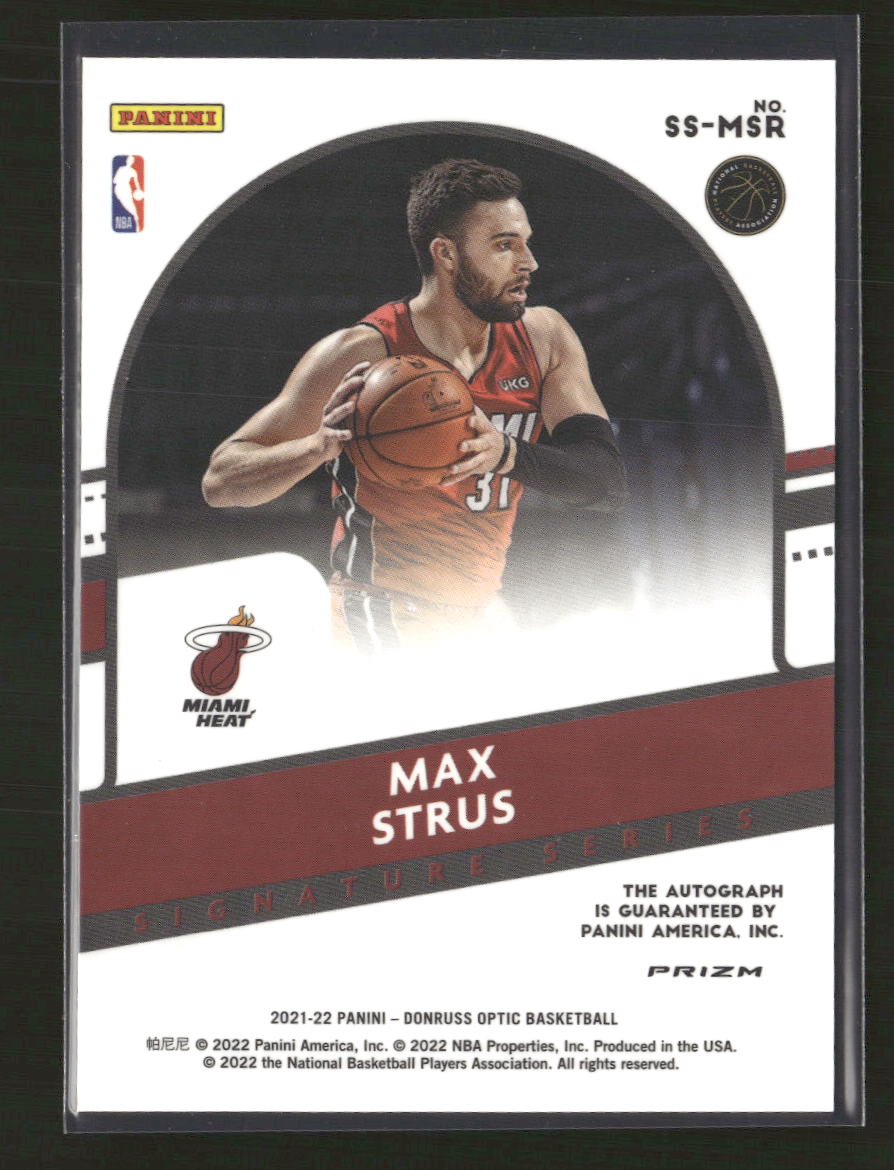 2021-22 Donruss Optic Signature Series Holo Max Strus Auto #SS-MSR