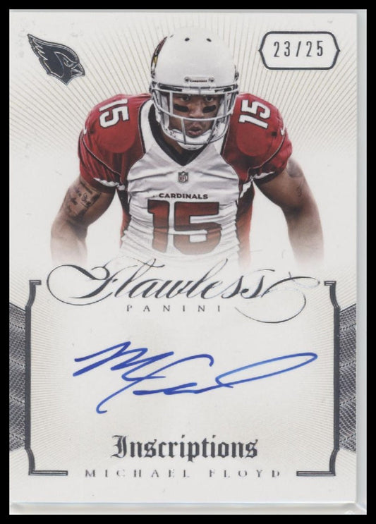 2014 Panini Flawless Inscriptions Michael Floyd #/25 Auto #29