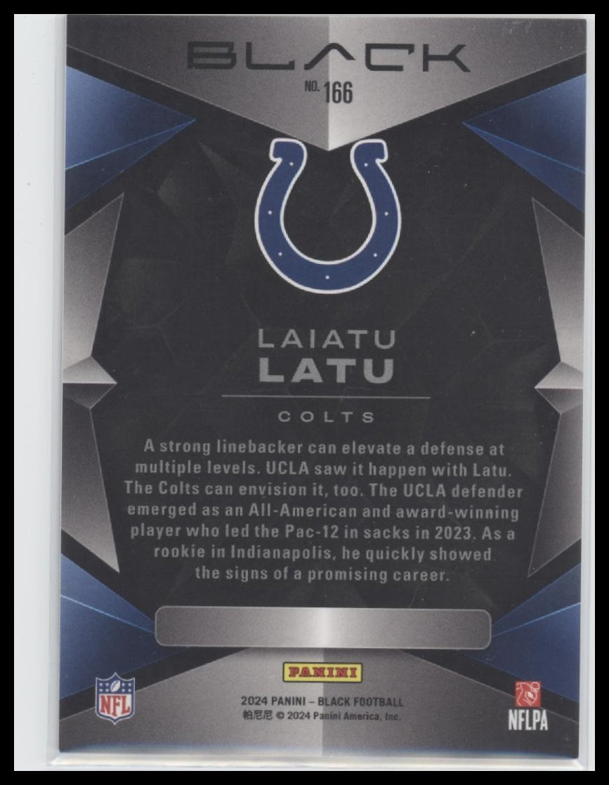 2024 Panini Black Citrine Laiatu Latu Rookie #/25 #166