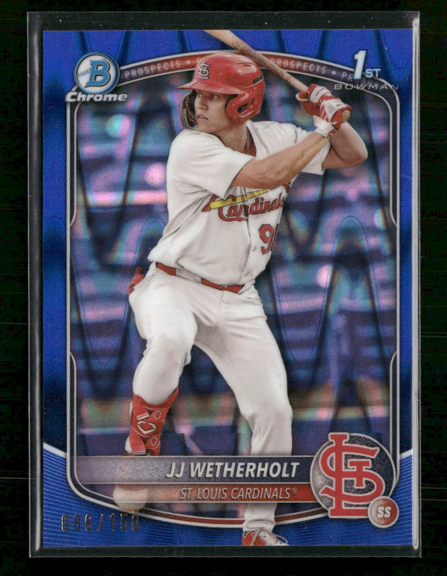 2025 Bowman Chrome Prospects Blue Lava Refractor JJ Wetherholt #/150 #BCP-22