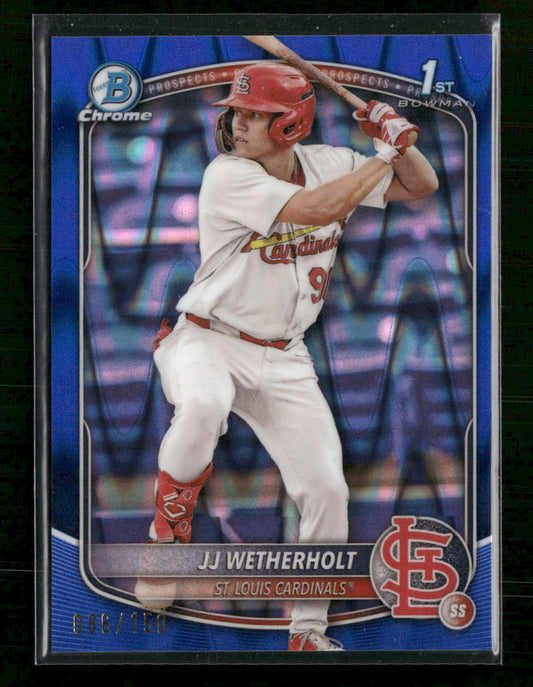2025 Bowman Chrome Prospects Blue Lava Refractor JJ Wetherholt #/150 #BCP-22