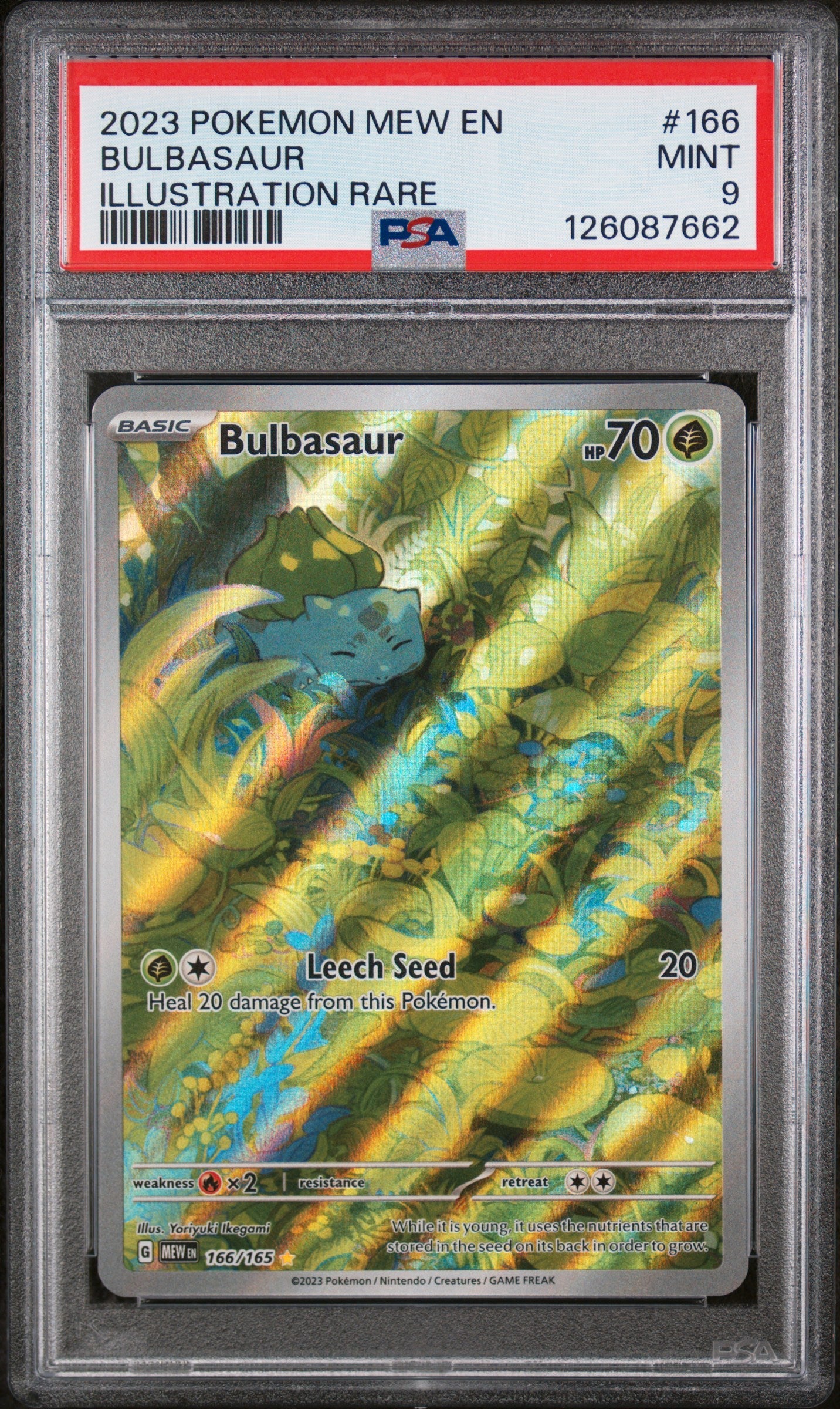 2023 Pokemon Mew En-151 Illustration Rare Bulbasaur 9 PSA #166