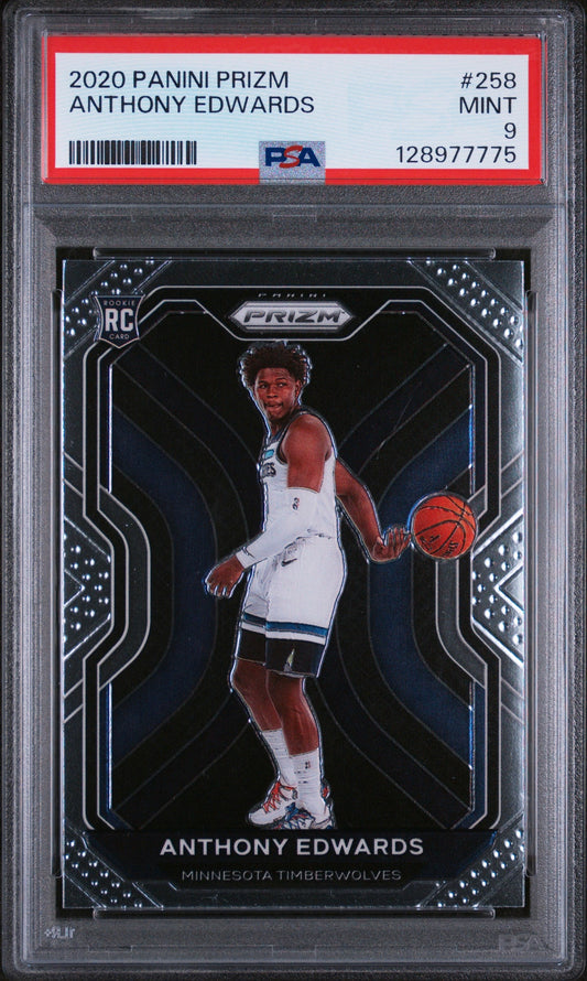 2020 Panini Prizm Anthony Edwards 9 PSA #258
