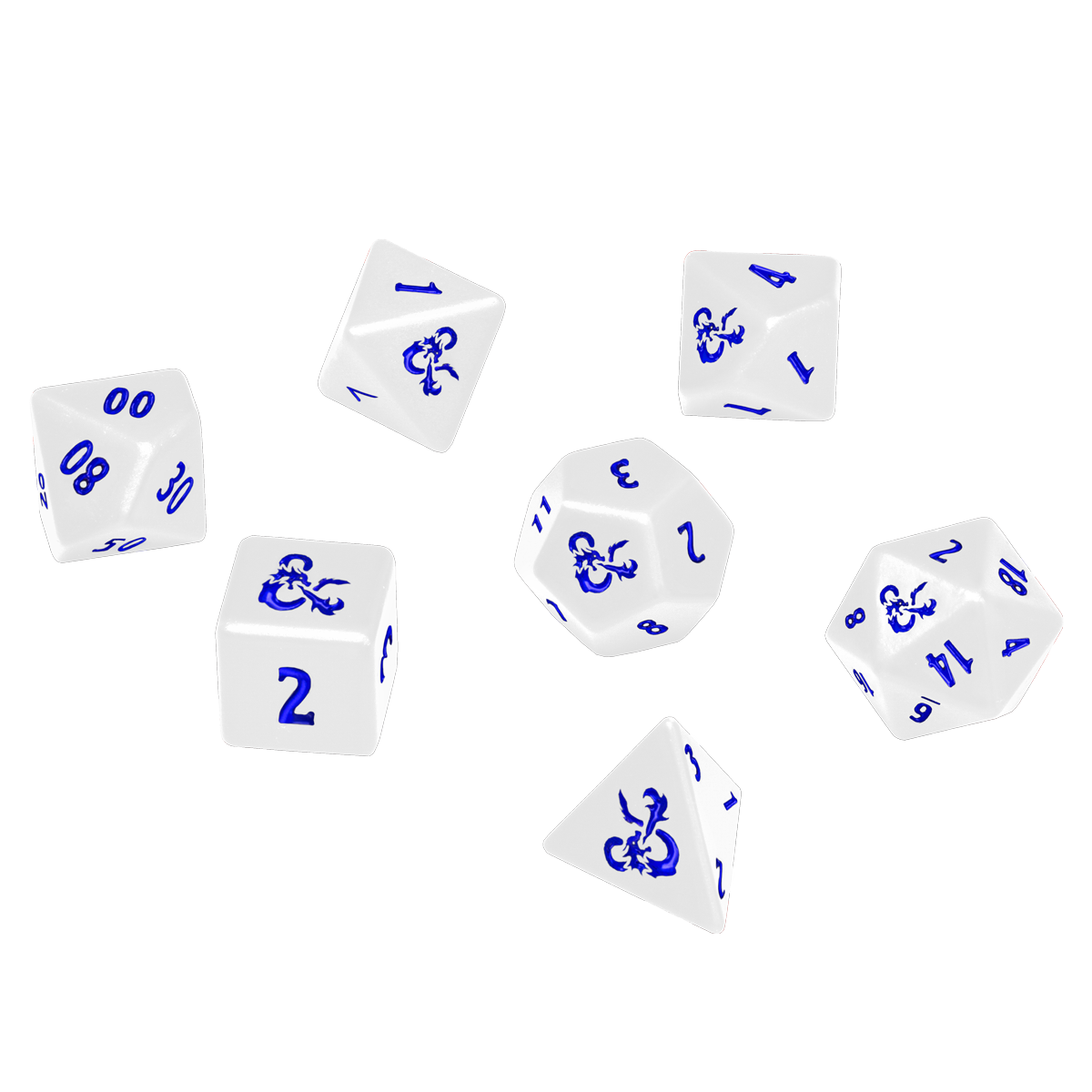 Ultra PRO: Heavy Metal Dice - Icewind Dale (7-Dice Set / White)