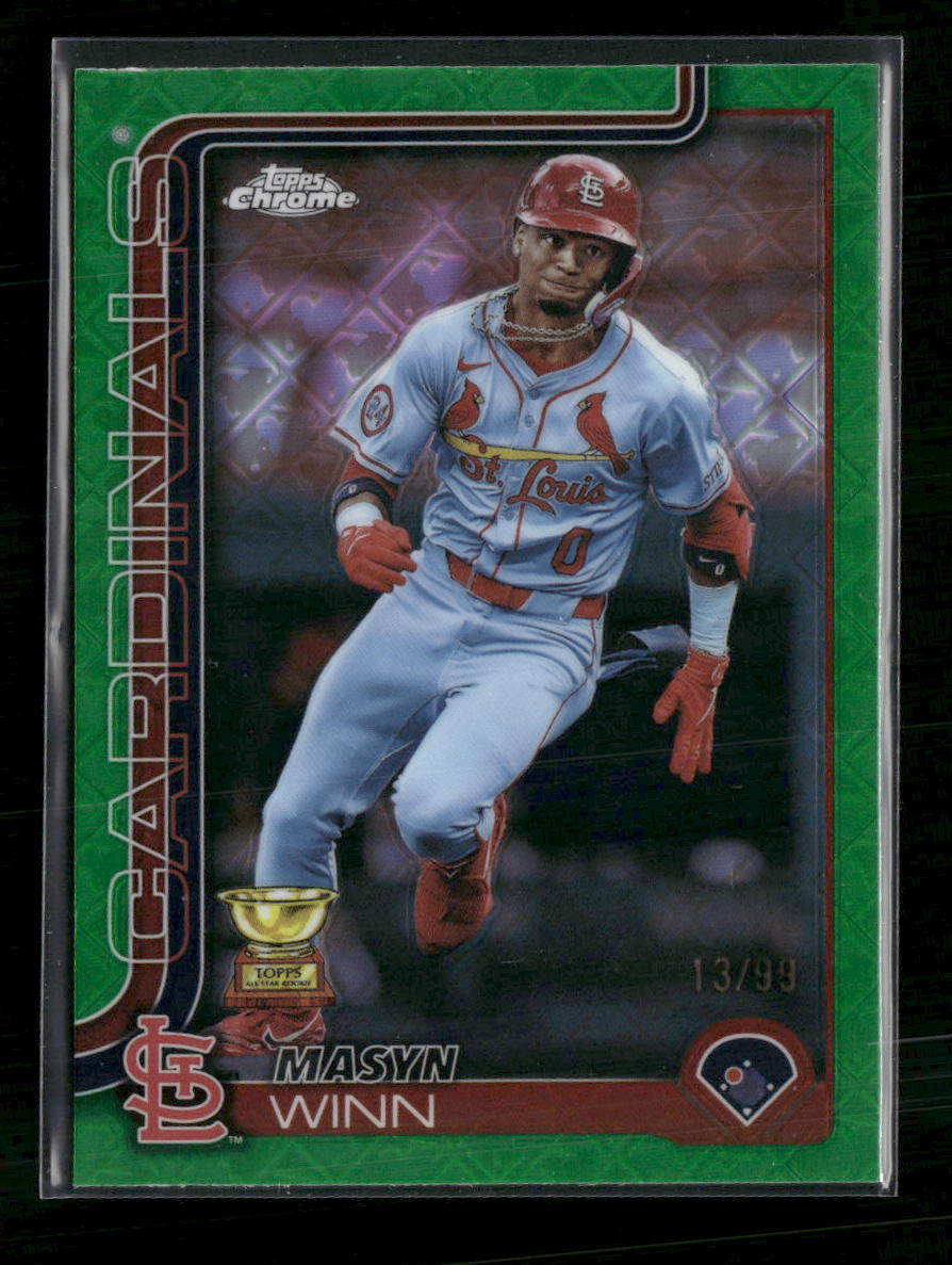 2025 Topps Chrome Green Refractors Masyn Winn #/99 #244