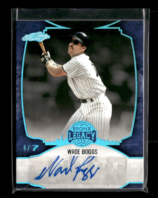 2024 Leaf A Bronx Legacy Platinum HoloFoil Wade Boggs #/7 Auto #BA-WB1