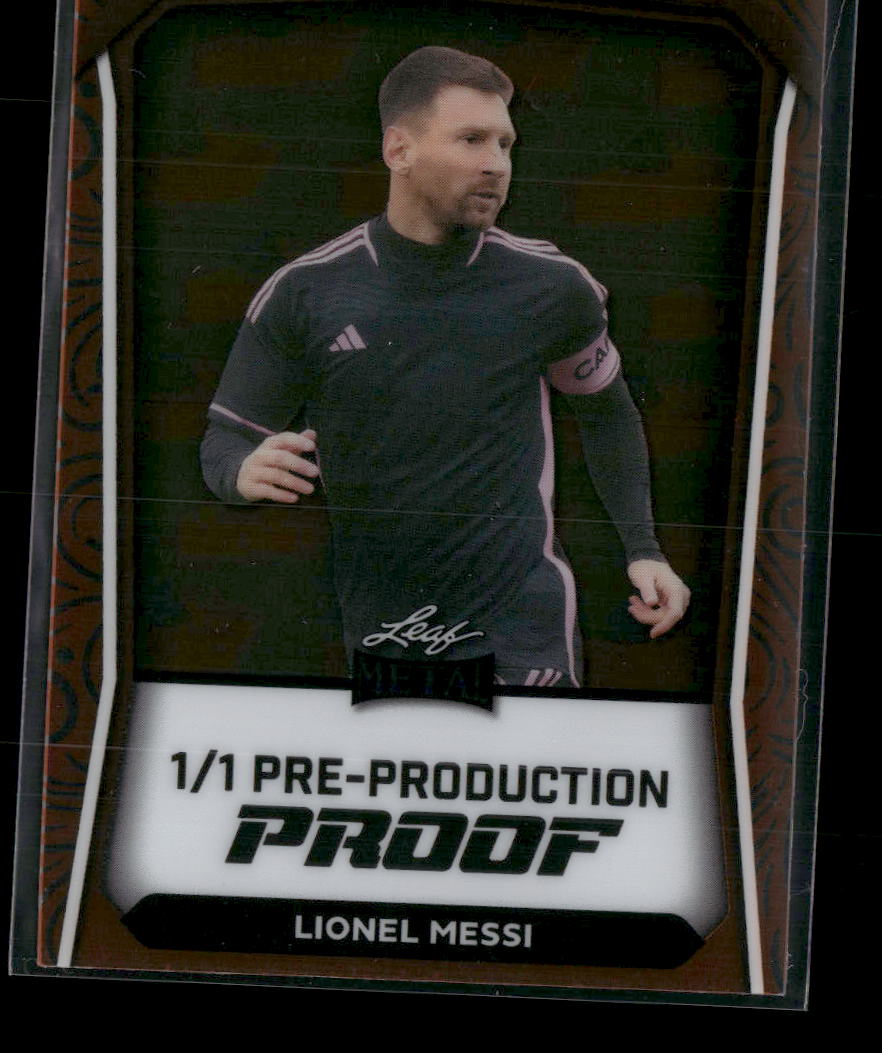 2022 Leaf Metal Pre-Production Proof - Pumpkin Pie #/1 Lionel Messi #BA-LM1