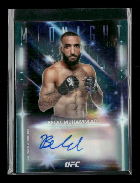 2025 Topps Midnight UFC Glimmer Graphs #/99 Belal Muhammad Auto #GRG-BM