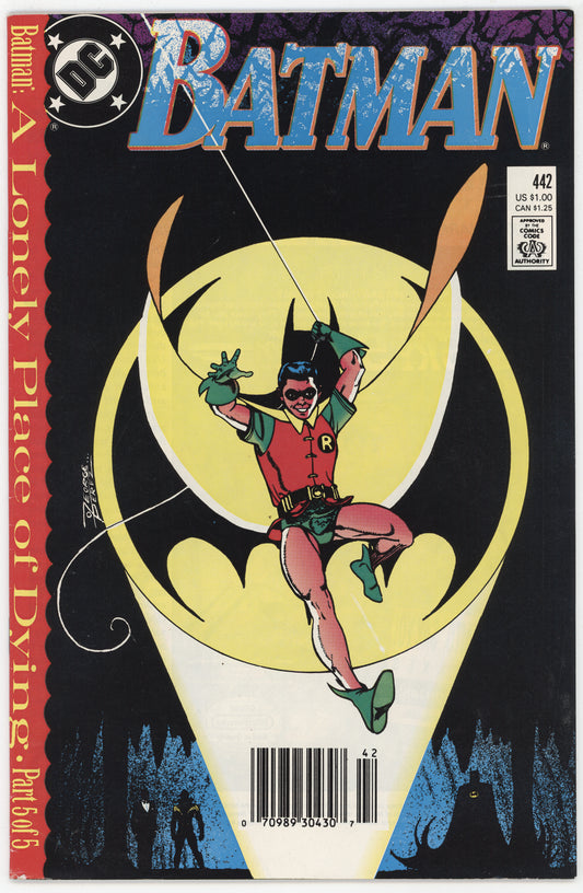 Batman 442 DC 1989 VF George Perez Marv Wolfman 1st Tim Drake Robin Newsstand