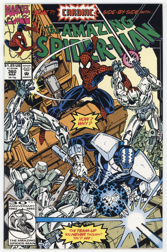 Amazing Spider-Man 360 Marvel 1992 NM 1st Carnage Cameo Cardiac