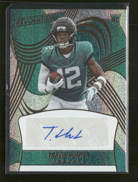 2025 Panini Revolution Rookie Autographs Travis Hunter #/299 Auto #RA-THR