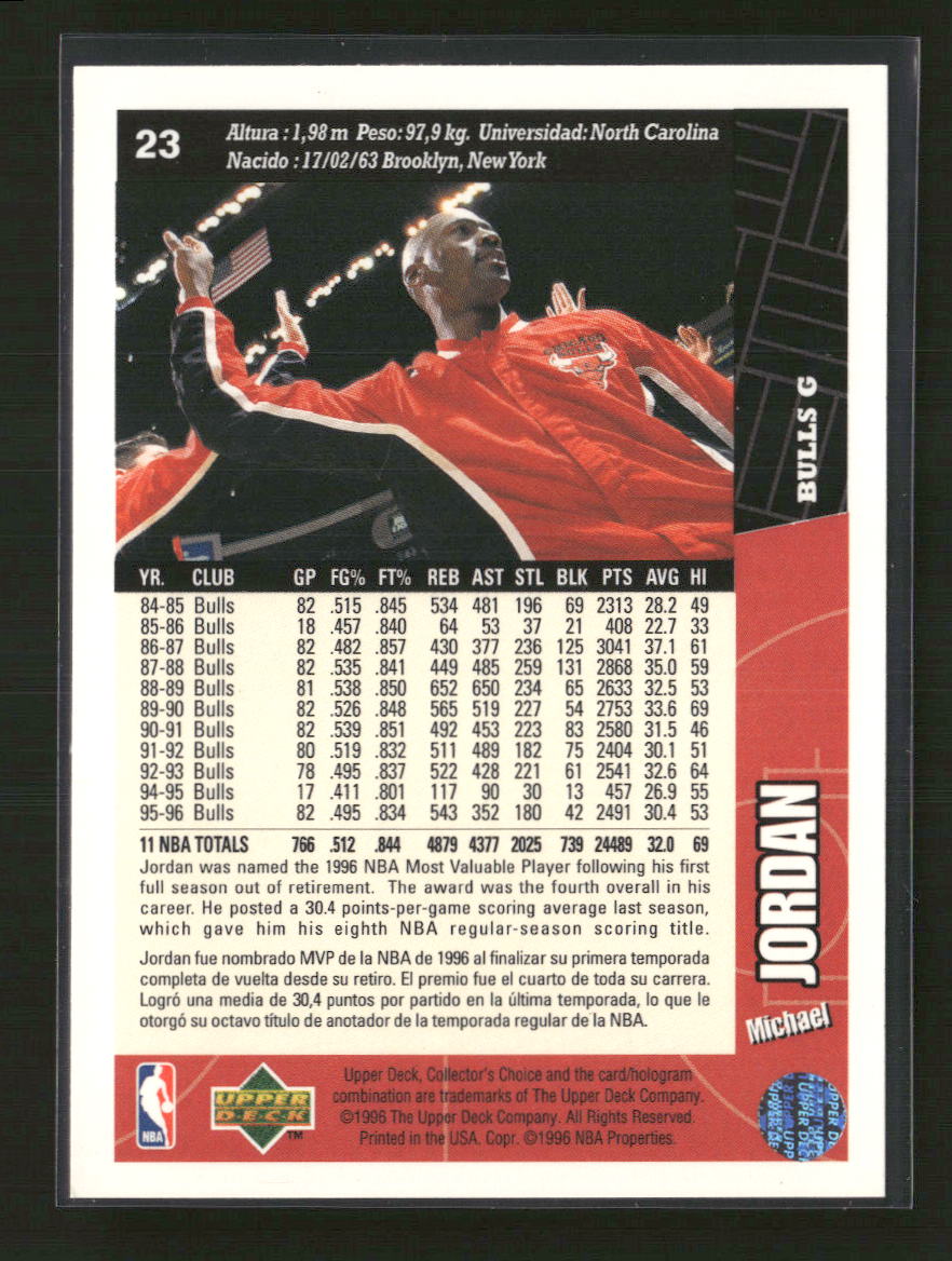 1996-97 Collector's Choice Michael Jordan #23
