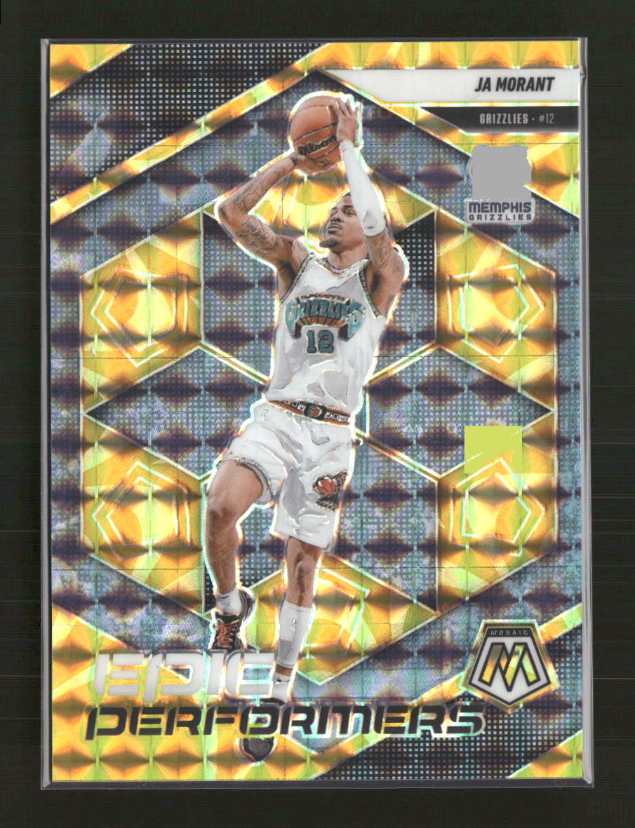 2023-24 Panini Mosaic Epic Performers Mosaic Reactive Yellow Ja Morant #/99 #5