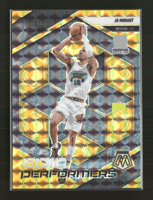 2023-24 Panini Mosaic Epic Performers Mosaic Reactive Yellow Ja Morant #/99 #5
